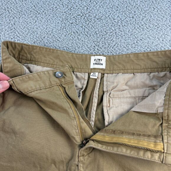 Flint and Tinder Shorts Mens 33 Tan 365 Stretch Twill Chino Short 9" Huckberry - Picture 4 of 12